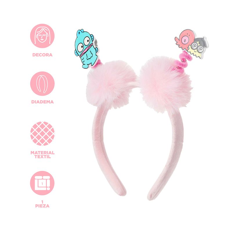 Diadema-Infantil-Sanrio-Hangyodon-Textil-Rosa-4-27183