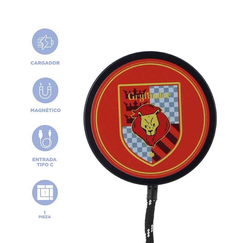 Cargador-Inal-mbrico-Magn-tico-Harry-Potter-Gryffindor-Tipo-C-15-W-Carga-R-pida-4-26662
