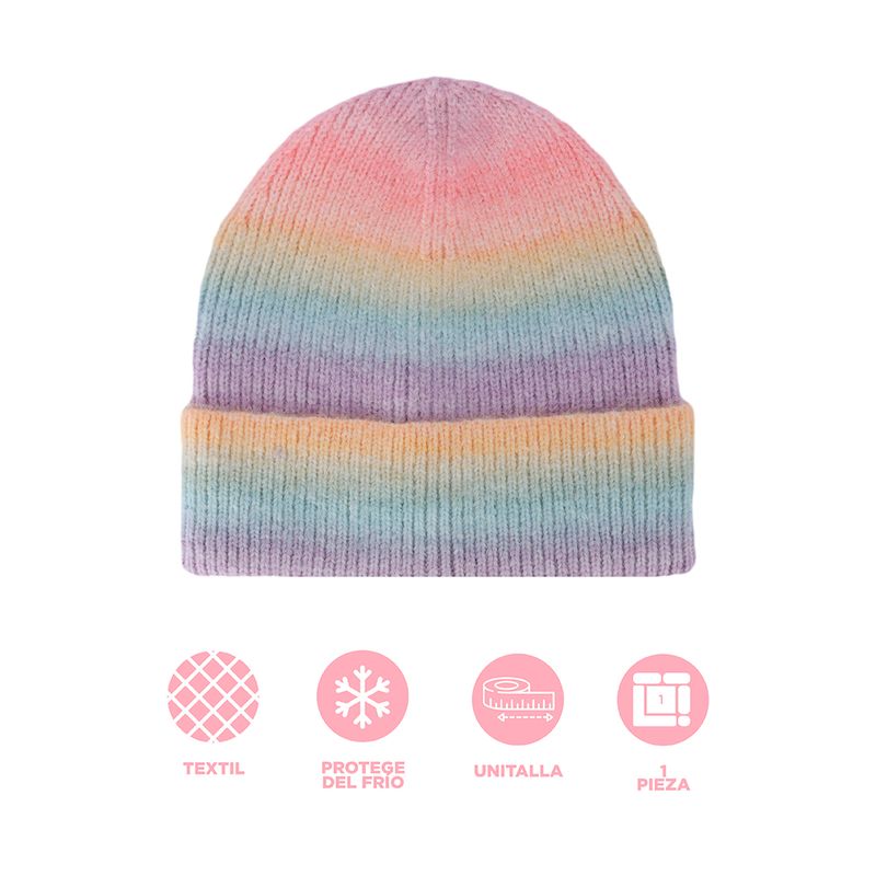 Gorro-De-Invierno-Tejido-Textil-Multicolor-57-cm-Unitalla-3-27336