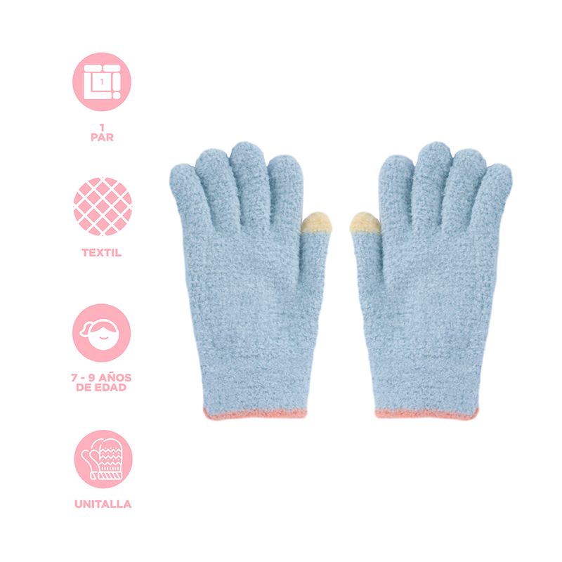 Guantes-De-Invierno-Infantiles-Conejito-Afelpados-Textiles-Azules-Unitalla-4-27341