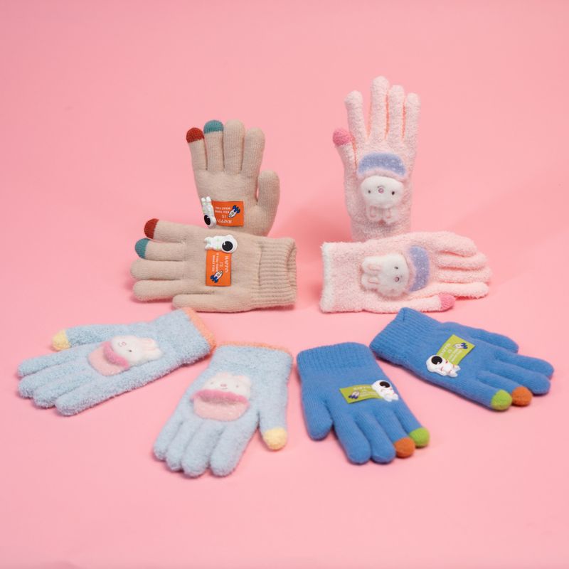 Guantes-De-Invierno-Infantiles-Conejito-Afelpados-Textiles-Rosas-Unitalla-5-27342