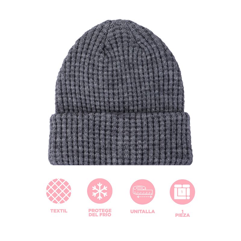Gorro-De-Invierno-Tejido-Acanalado-Textil-Gris-57-cm-Unitalla-3-27355
