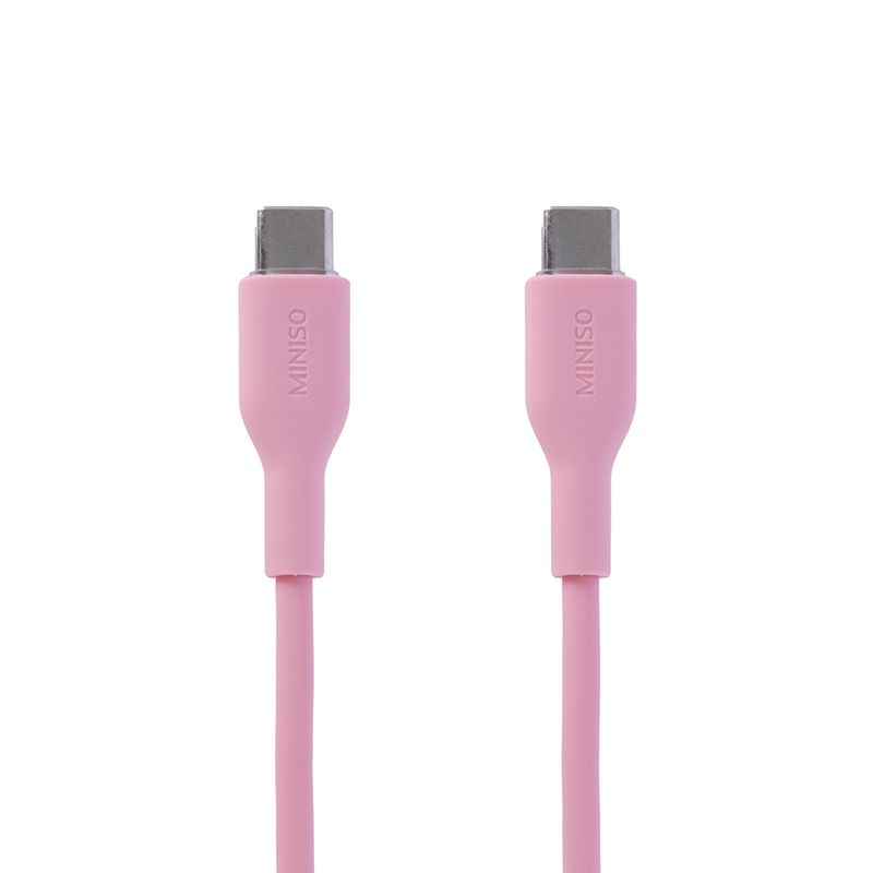 Cable-De-Carga-Y-Datos-Miniso-USB-A-Tipo-C-Sint-tico-Rosa-60W-1-26461
