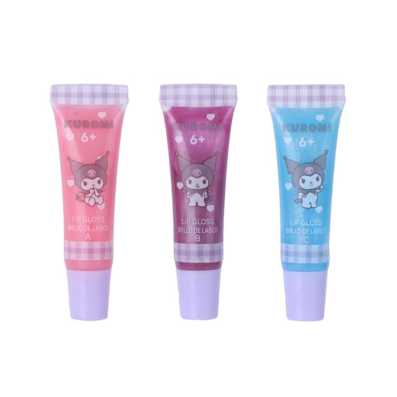 Set-Brillos-Labiales-L-quidos-Sanrio-Kuromi-Infantiles-7-ml-Frutales-3-Piezas-1-26328