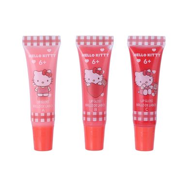 Set Brillos Labiales Líquidos Sanrio Hello Kitty Infantiles 7 ml Frutales 3 Piezas