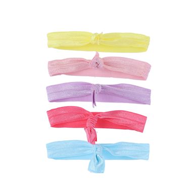 Set Ligas Para Cabello Textiles Multicolor 5 Piezas