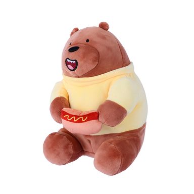 Peluche We Bare Bears Pardo Con Hot Dog Café