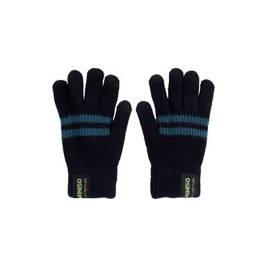 Guantes De Invierno Para Hombre Doble Capa Textiles Negros Unitalla