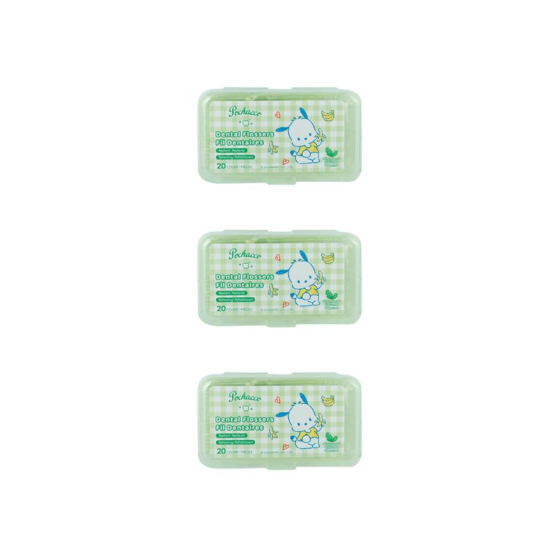 Set-Paquete-Hilos-Dentales-En-Arco-Sanrio-Pochacco-Desechables-Menta-3-Piezas-1-27402