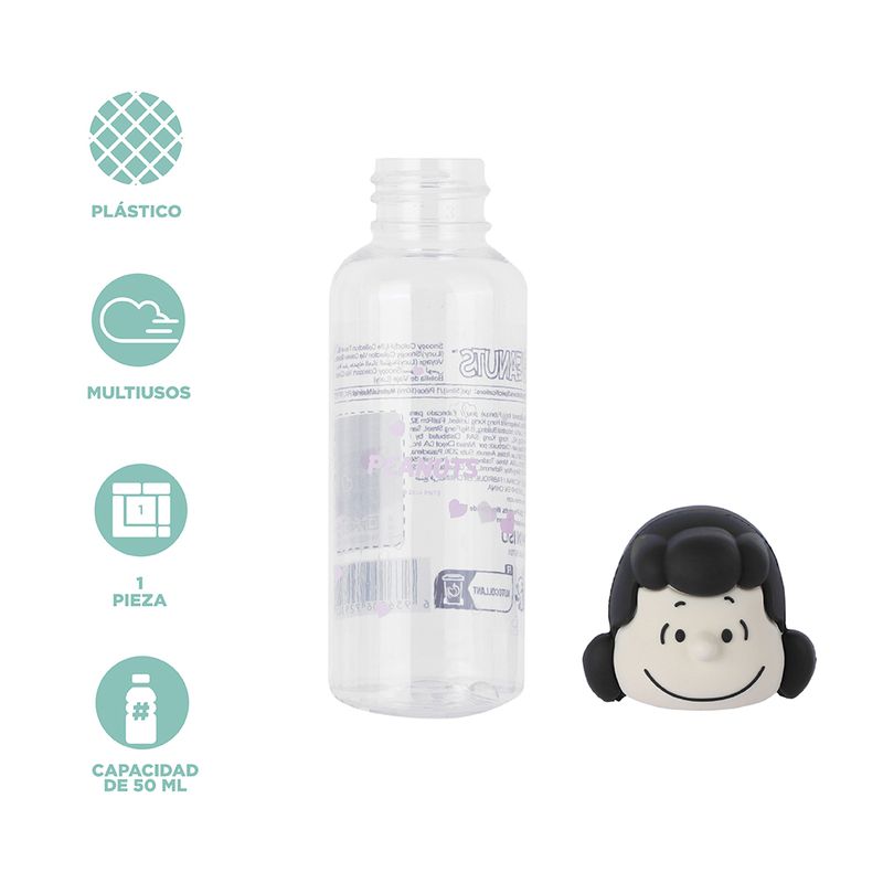 Botella-De-Viaje-Con-Tapa-Enroscable-Snoopy-Lucy-Pl-stico-Transparente-50-ml-3-26474
