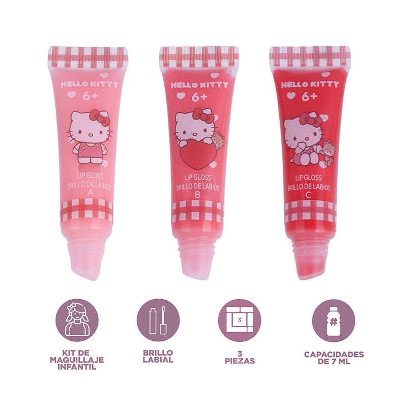 Set-Brillos-Labiales-L-quidos-Sanrio-Hello-Kitty-Infantiles-7-ml-Frutales-3-Piezas-3-26329