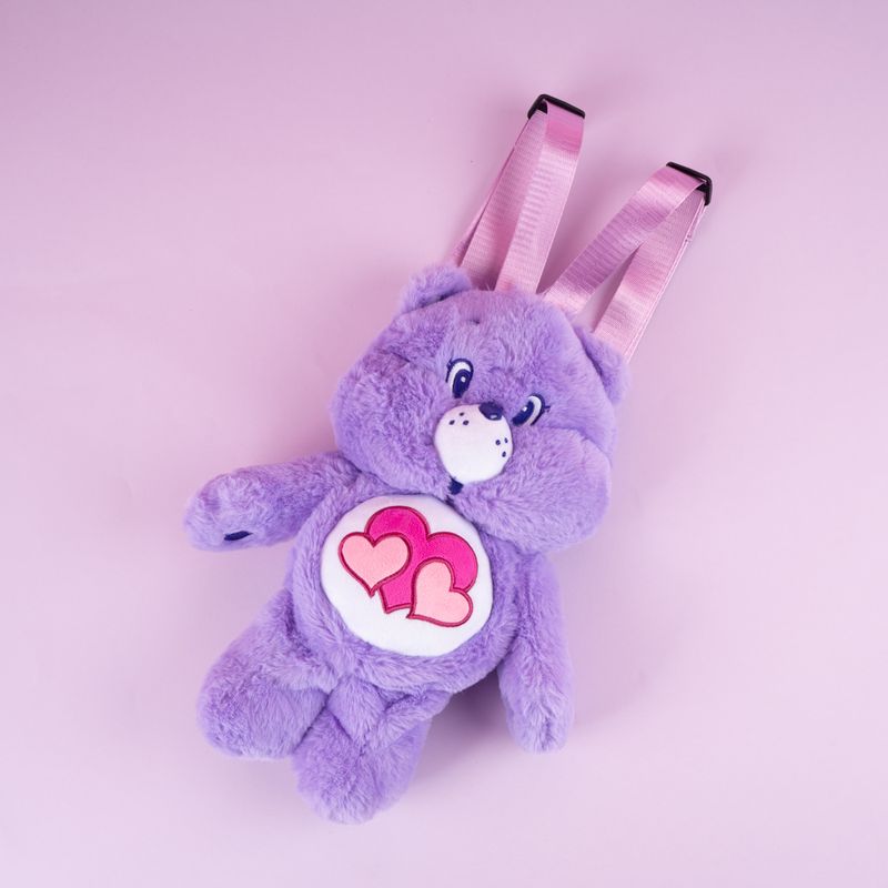 Mochila-De-Peluche-Ositos-Cari-ositos-Generosita-100-Poli-ster-Lila-18x31-cm-3-27487