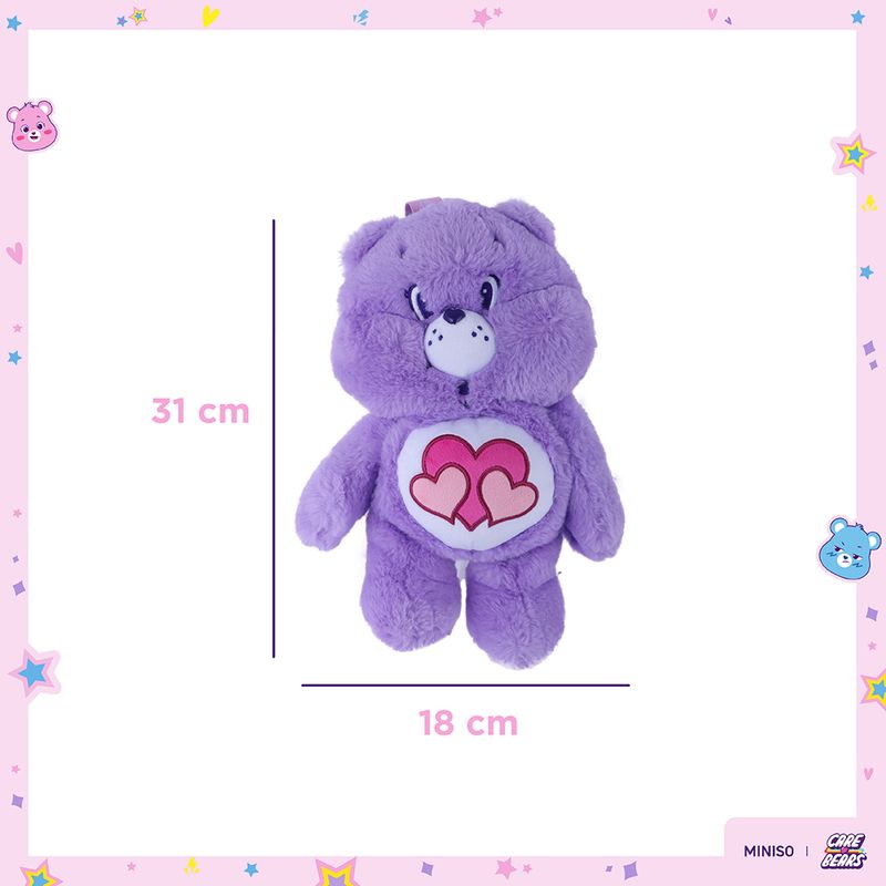 Mochila-De-Peluche-Ositos-Cari-ositos-Generosita-100-Poli-ster-Lila-18x31-cm-7-27487