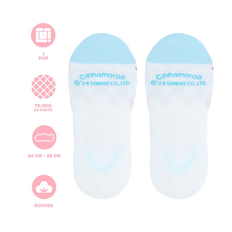 Tines-Para-Mujer-Sanrio-Cinnamoroll-Tipo-Protectores-62-Algod-n-34-Poliamida-4-Elastano-Blancos-3-25724