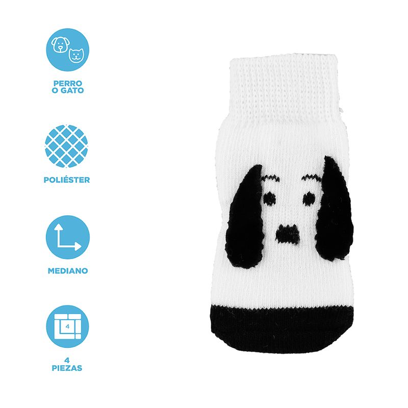 Set-Calcetines-Para-Mascota-Snoopy-Peque-os-86-Algod-n-5-Poli-ster-5-Poliamida-2-Elastodieno-2-Elastano-Blancos-2-Pares-3-25290