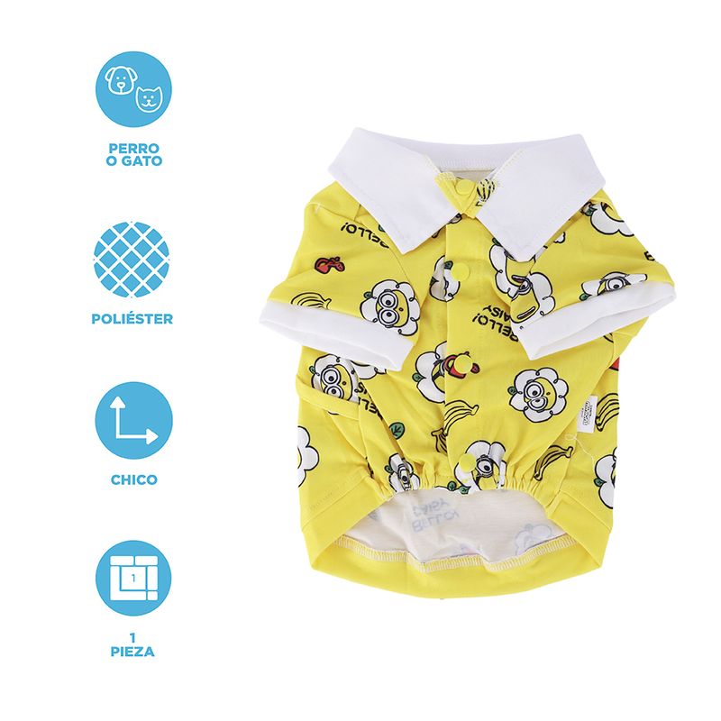 Ropa-Para-Mascotas-Minions-Bob-Camisa-96-Poli-ster-4-Elastano-Amarilla-4-25340