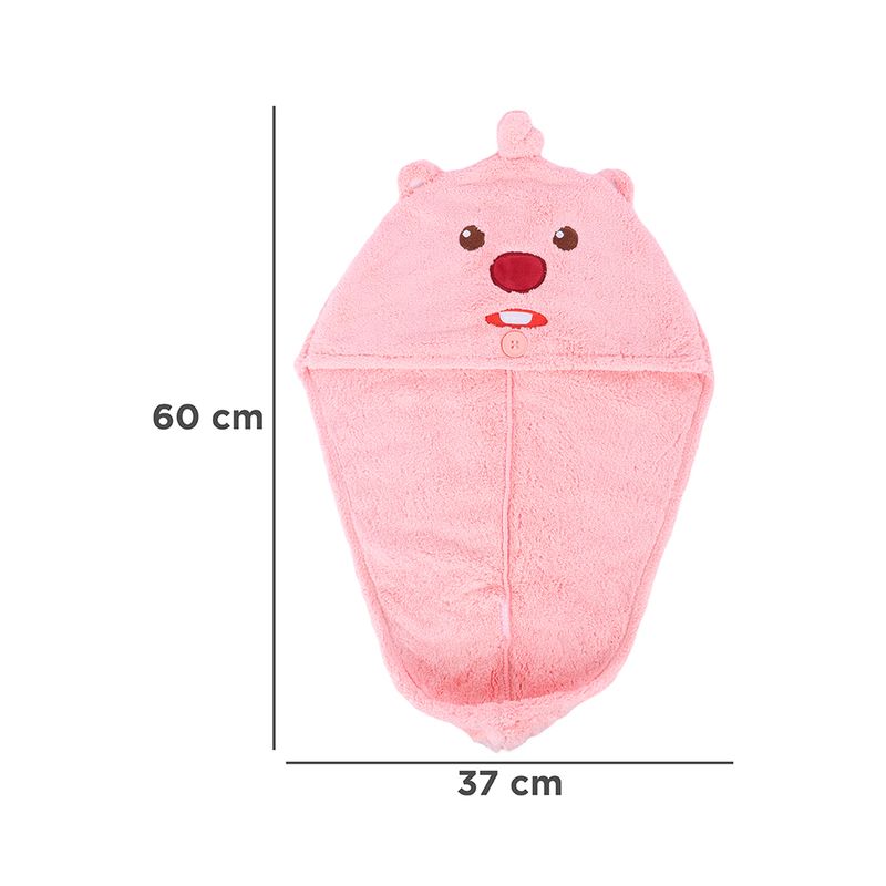 Toalla-Para-Cabello-Miniso-Zanmang-Loopy-86-Poli-ster-14-Poliamida-Rosa-4-25846