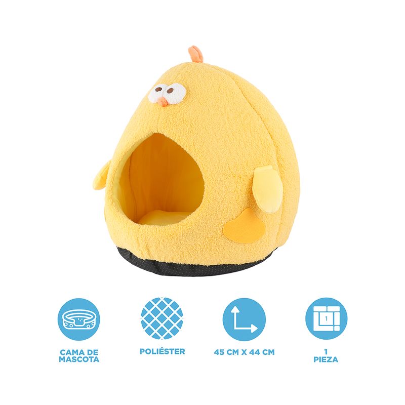 Cama-Para-Mascotas-Miniso-DunDun-100-Poli-ster-Amarilla-4-25849