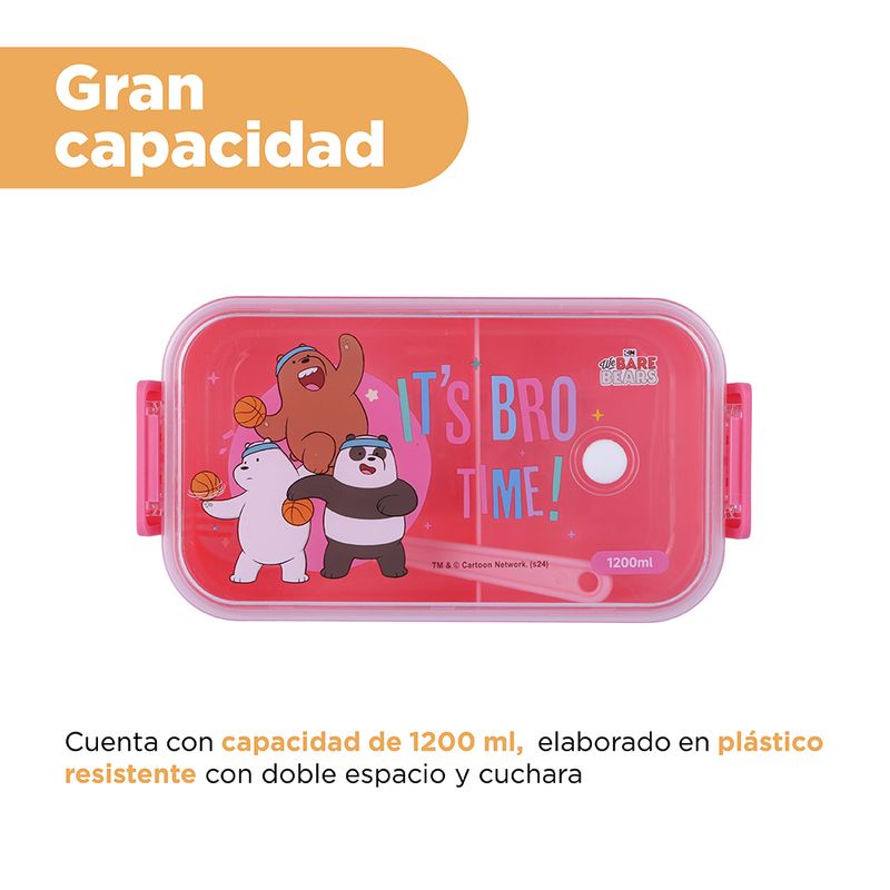 Contenedor-De-Alimentos-We-Bare-Bears-Music-Festival-Pl-stico-Rosa-1200-ml-5-25356