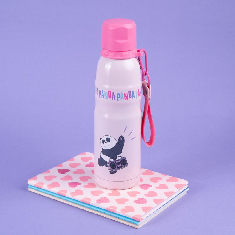 Termo-Con-Tapa-Enroscable-We-Bare-Bears-Panda-Music-Festival-Acero-Inoxidable-Rosa-600-ml-3-25380