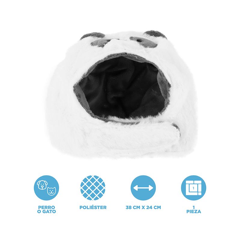 Gorro-Para-Mascotas-We-Bare-Bears-Panda-Music-Festival-100-Poli-ster-Blanco-3-25880