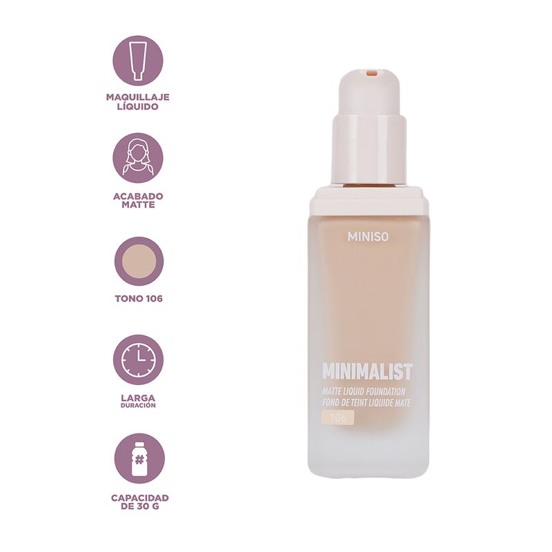 Base-De-Maquillaje-Liquida-Mate-Miniso-Minimalist-Tono-106-30-gr-3-26509