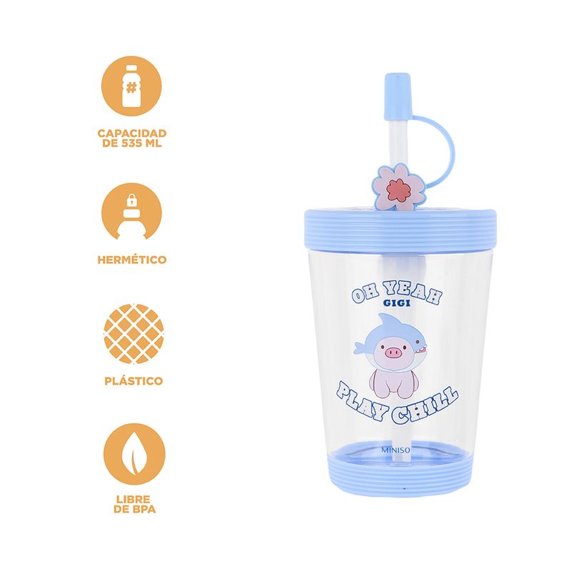 Vaso-Con-Tapa-Y-Popote-Miniso-Cerdita-Gigi-Pl-stico-Azul-535-ml-4-25390
