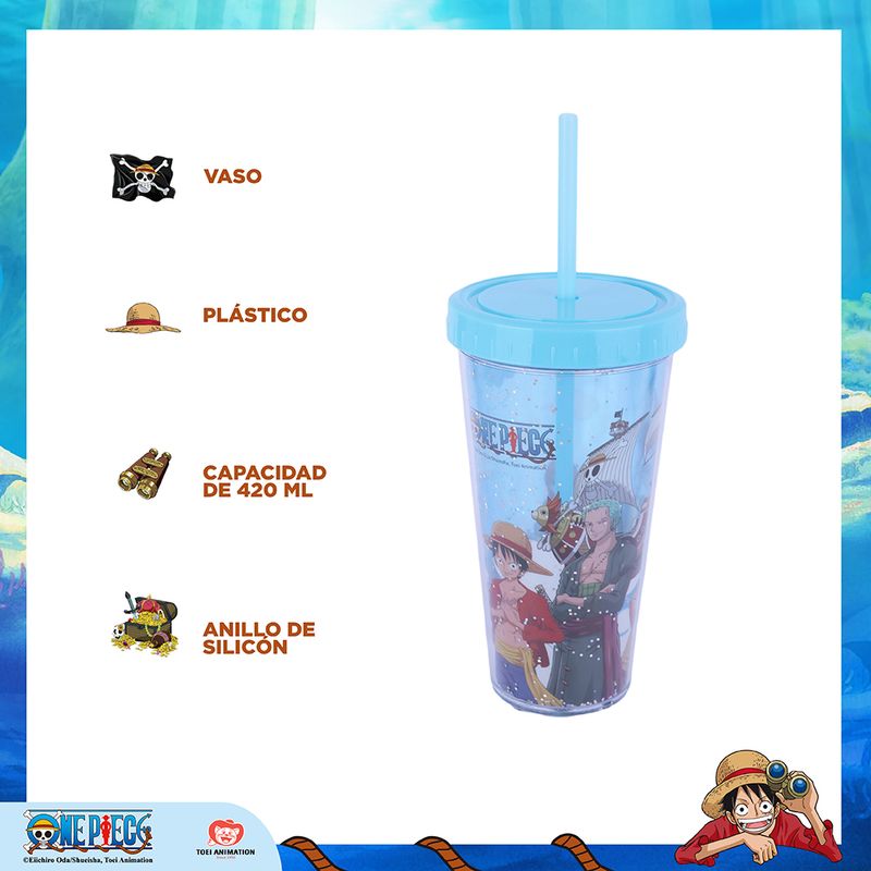Vaso-Con-Tapa-Y-Popote-One-Piece-Pl-stico-Azul-420-ml-4-25420