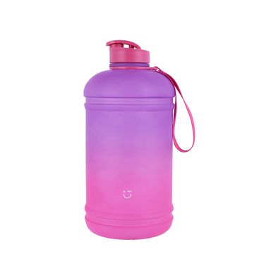 Botella Motivacional Miniso Plástico Degradado Morado Fucsia 2100 ml