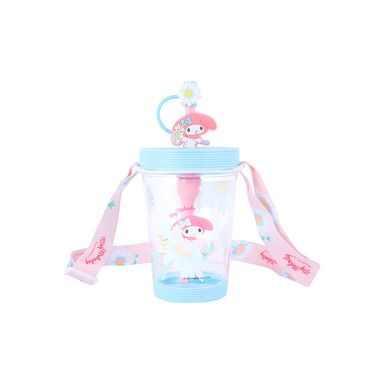 Vaso Con Tapa Y Popote Sanrio My Melody Plástico Azul 535 ml