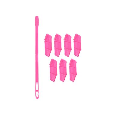 Paquete Rizadores De Cabello Miniso Sintéticos Rosas 7 Piezas