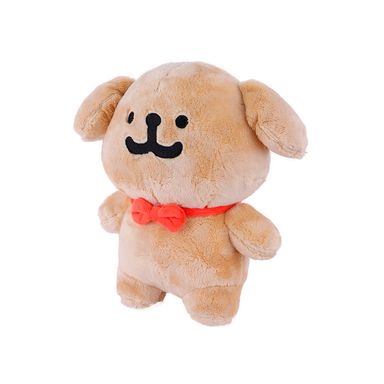 Peluche Miniso Maltes Con Moño Felpa Café