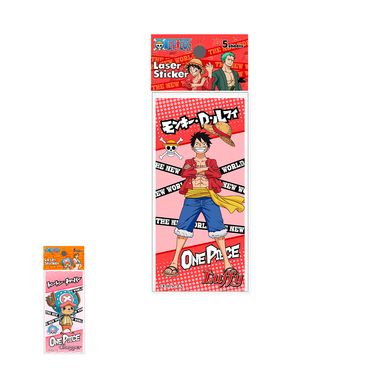 Plantilla De Stickers One Piece Multicolor 5 Piezas
