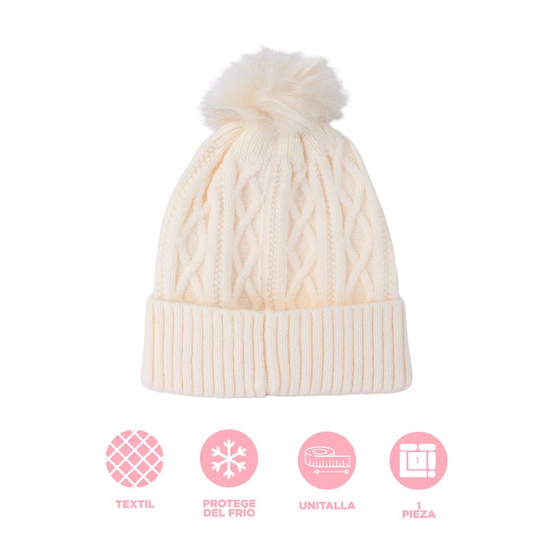 Gorro-De-Invierno-Tejido-Textil-Blanco-Unitalla-3-28657