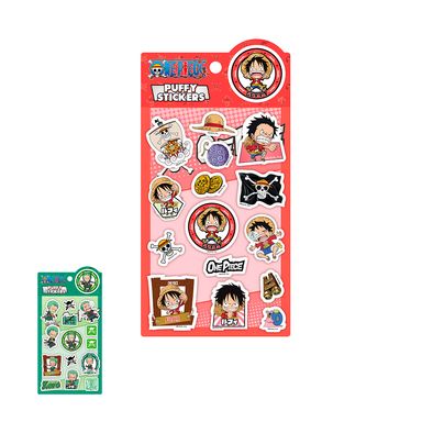 Plantilla De Stickers One Piece Multicolor 15 Piezas