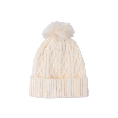 Gorro De Invierno Tejido Textil Blanco Unitalla