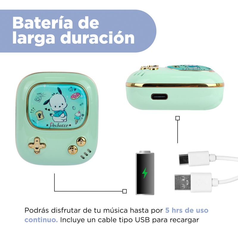 Aud-fonos-Inal-mbricos-Con-Estuche-De-Carga-Sanrio-Pochacco-Sweet-Heart-Verdes-BT-5-2-6-21227