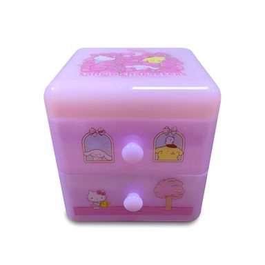 Organizador De Escritorio Sanrio Con Cajones Sintético Rosa 11.5x11.5x12 cm