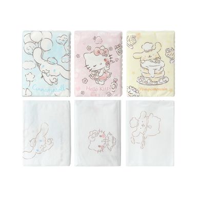 Paquete Pañuelos Desechables Sanrio 100% Pulpa De Madera 20.5x20.5 cm 9 Piezas
