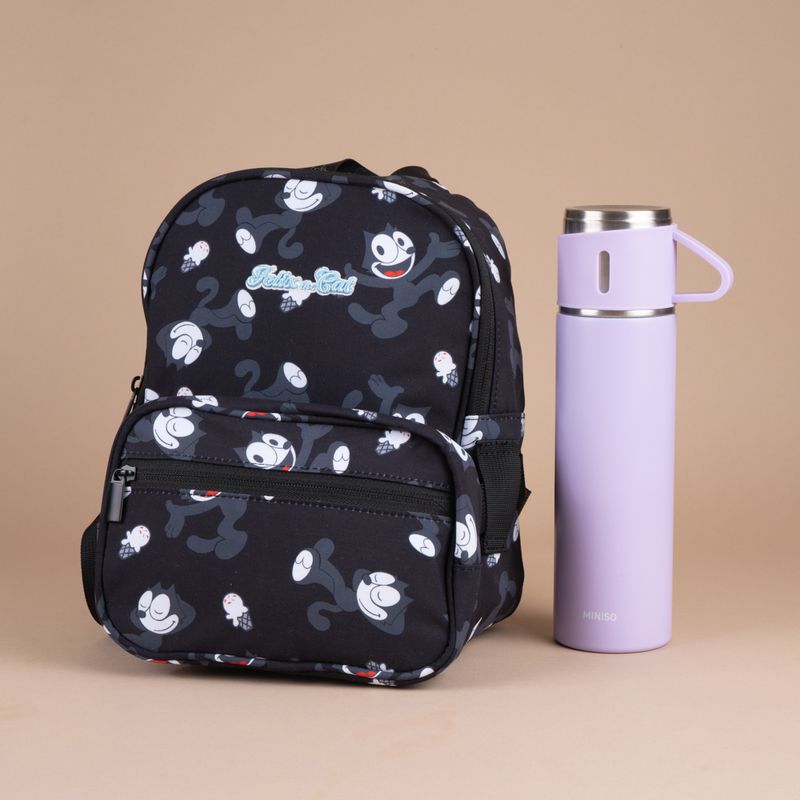 Mini-Mochila-Con-Cangurera-El-Gato-F-lix-100-Poli-ster-Negra-27x23x14-cm-3-27363