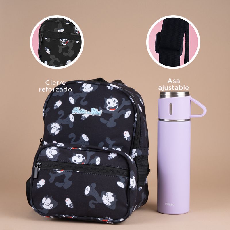 Mini-Mochila-Con-Cangurera-El-Gato-F-lix-100-Poli-ster-Negra-27x23x14-cm-6-27363