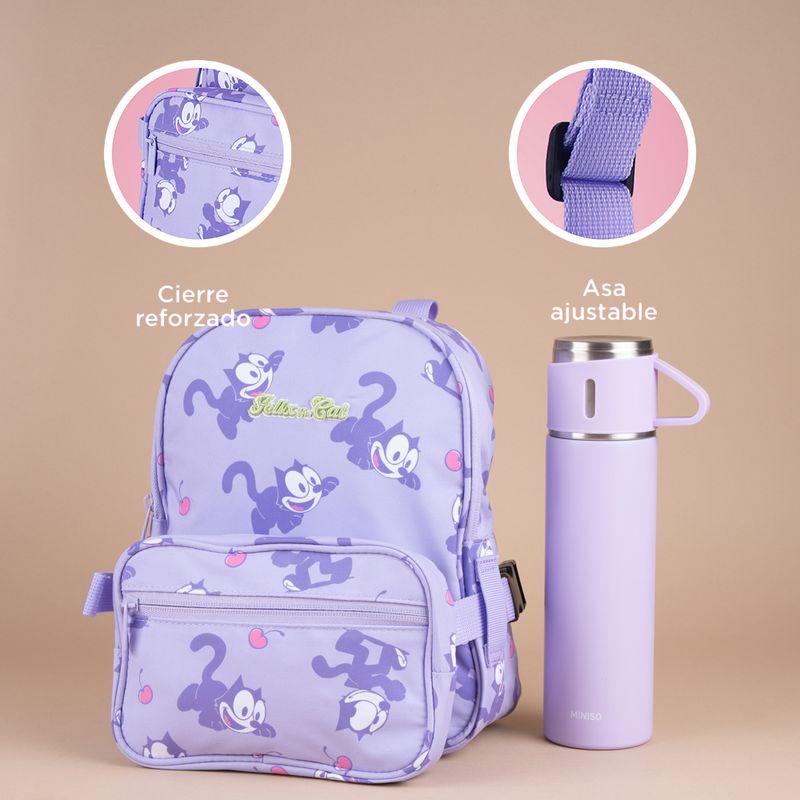 Mini-Mochila-Con-Cangurera-El-Gato-F-lix-100-Poli-ster-Lila-27x23x14-cm-6-27364