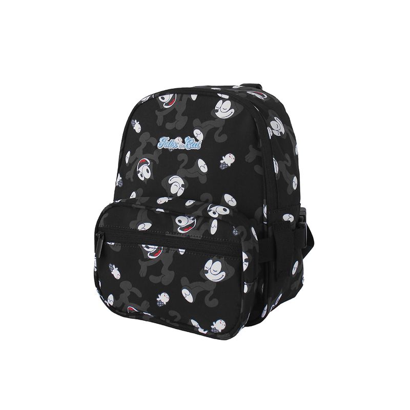 Mini-Mochila-Con-Cangurera-El-Gato-F-lix-100-Poli-ster-Negra-27x23x14-cm-1-27363