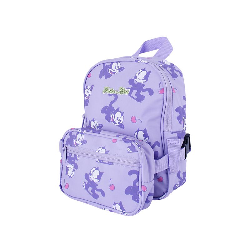 Mini-Mochila-Con-Cangurera-El-Gato-F-lix-100-Poli-ster-Lila-27x23x14-cm-1-27364