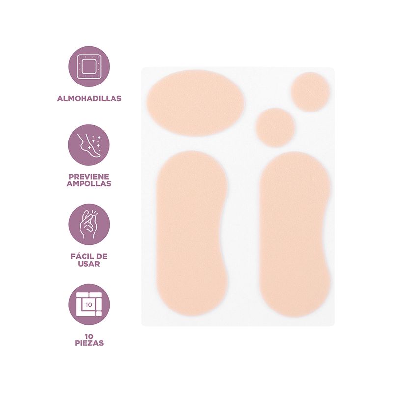 Set-Almohadillas-Protectoras-Para-Pies-Miniso-MINISO-Poli-ster-Beige-10-Piezas-3-24398