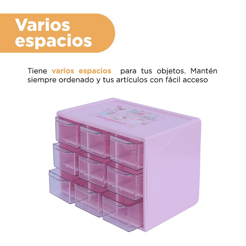 Organizador-De-Escritorio-Con-Cajones-SANRIO-Pl-stico-Rosa-5-24668