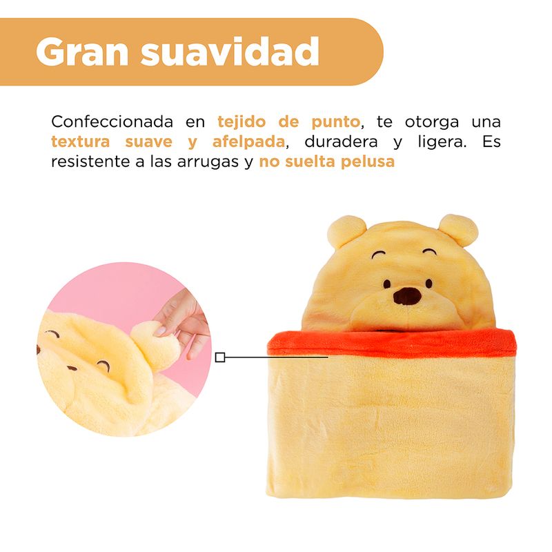 Manta-Con-Capucha-Disney-Winnie-Pooh-100-Poli-ster-Amarilla-90x140-cm-5-28347