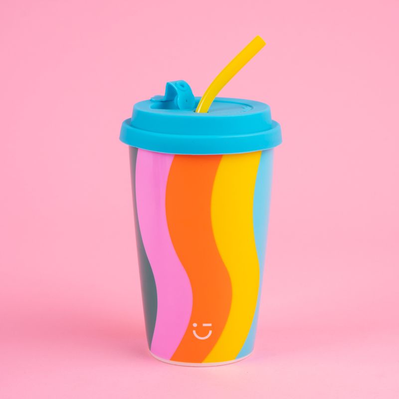 Vaso-Con-Tapa-Y-Popote-MINISO-Estampado-De-L-neas-Cer-mica-Multicolor-3-24713