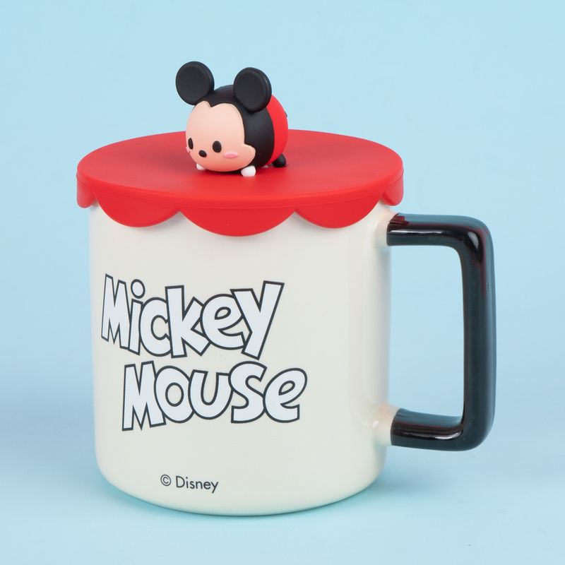 Taza-Con-Tapa-De-Silicona-Disney-Mickey-Mouse-Tsum-Tsum-Cer-mica-Beige-425-ml-5-24756