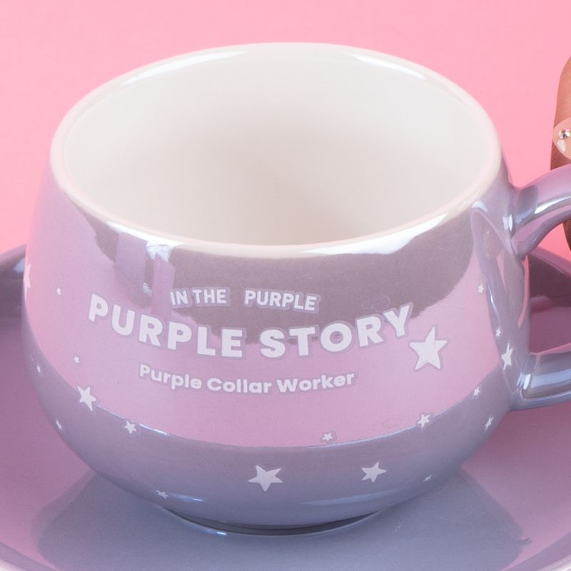 Taza-Con-Plato-Miniso-MINISO-Hologr-fica-Cer-mica-Lila-220-ml-5-24478